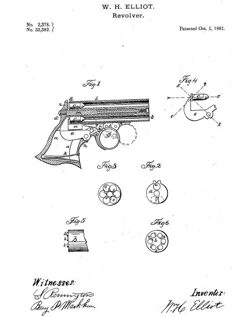 W.H. Elliot Patented Oct. 1, 1861 №2378, №33382