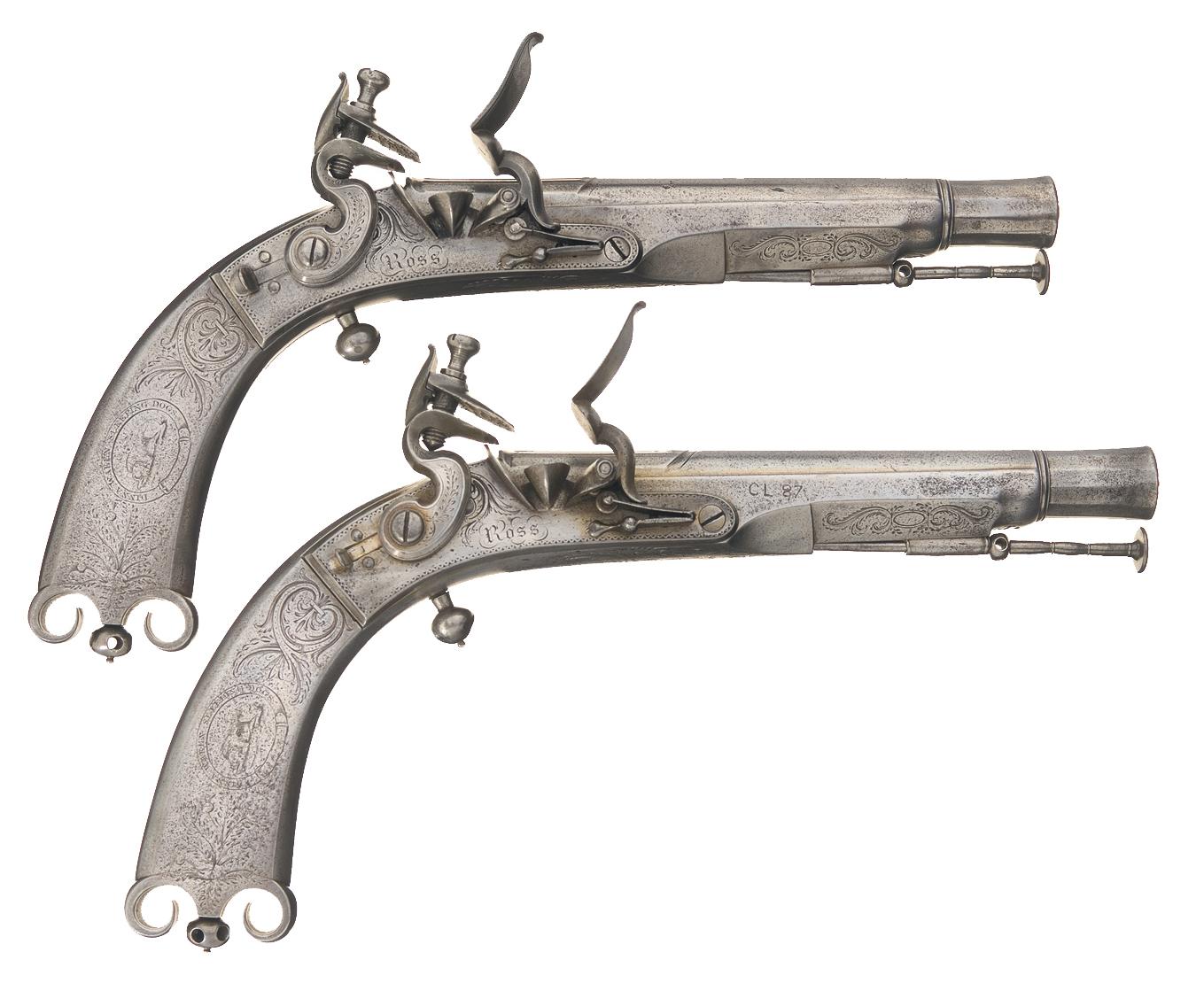 Scottish flintlock pistol