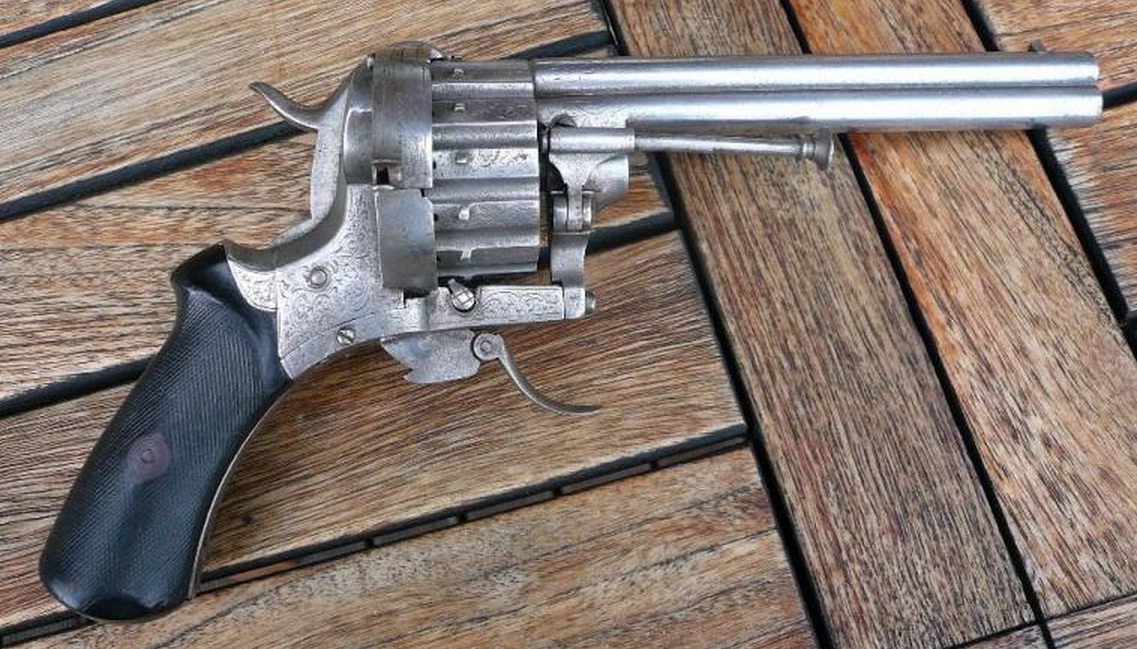 Two Barrel Pinfire Revolver Lefaucheux