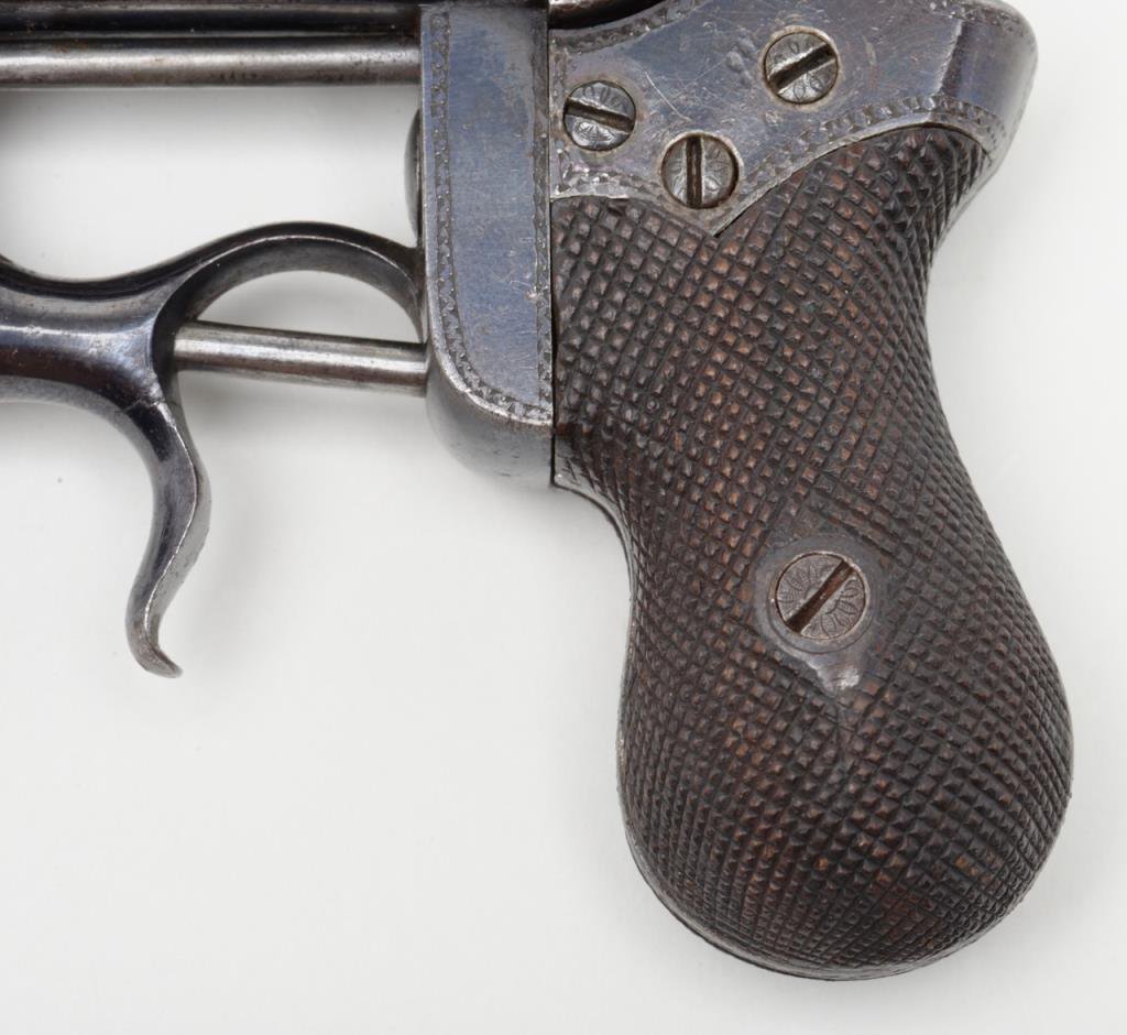 Delvigne marked double barrel pin fire Derringer or pocket pistol