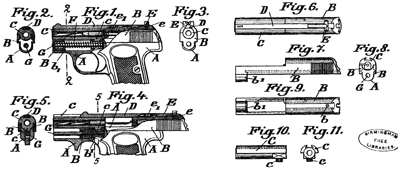 Patent Dreyse 6.35mm Vest Pocket Pistol