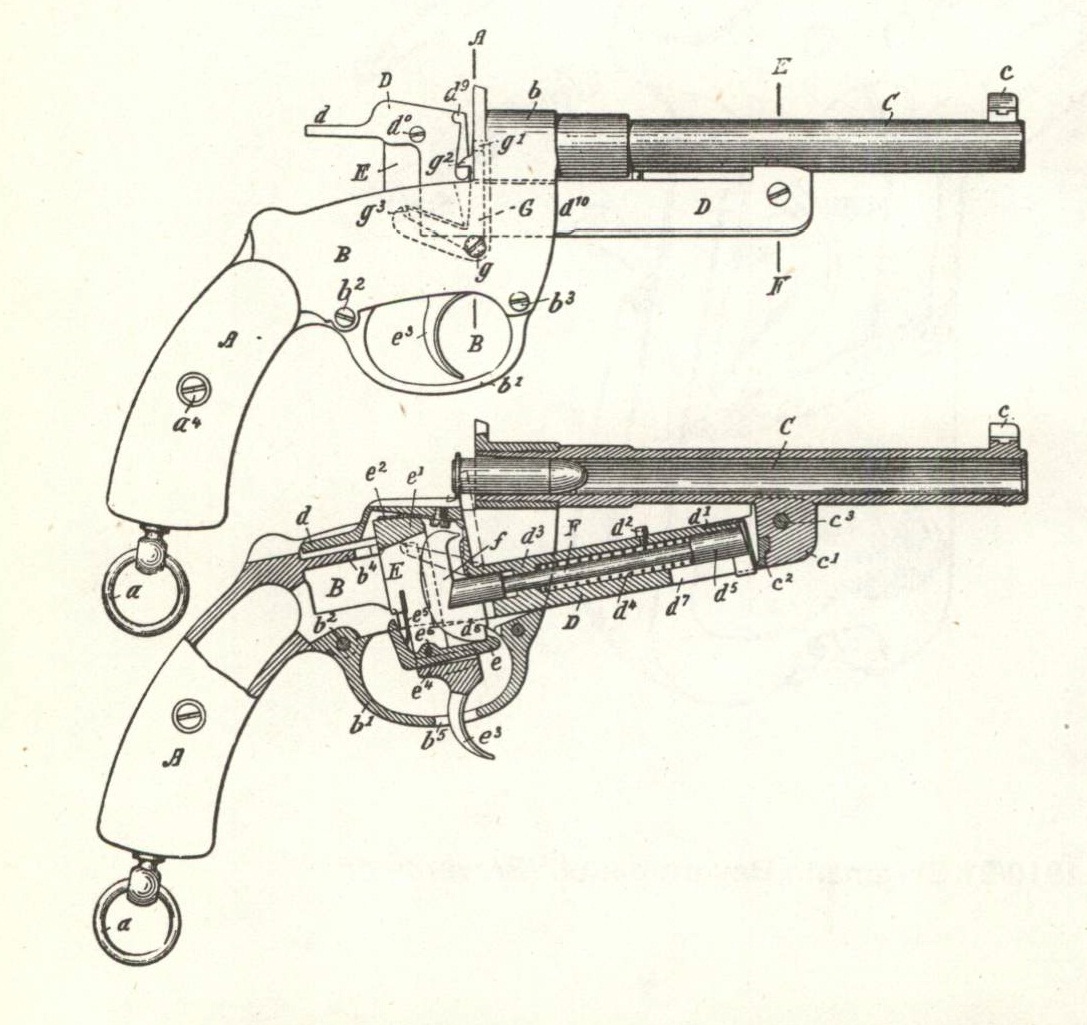 Patent Mauser 1877 Pistole