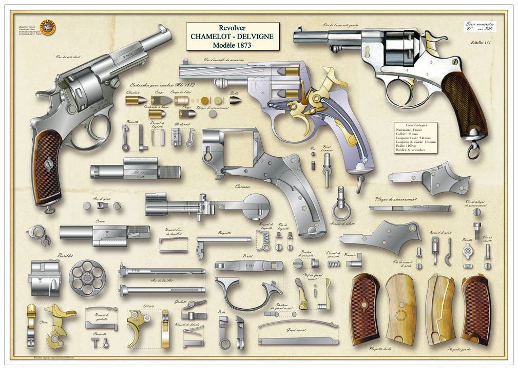 Французский револьвер Chamelot - Delvigne образца 1873 года