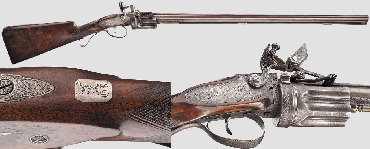 Flintlock revolver rifle, Collier system