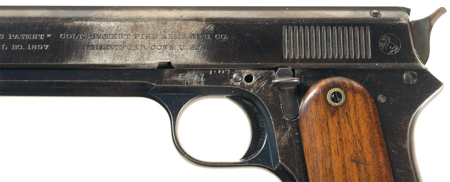 Prototype slide stop The Colt Model 1900