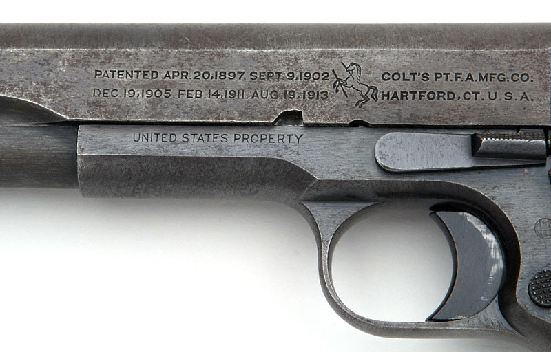 Colt Model of 1911 U.S. Army .45 ACP markings third type