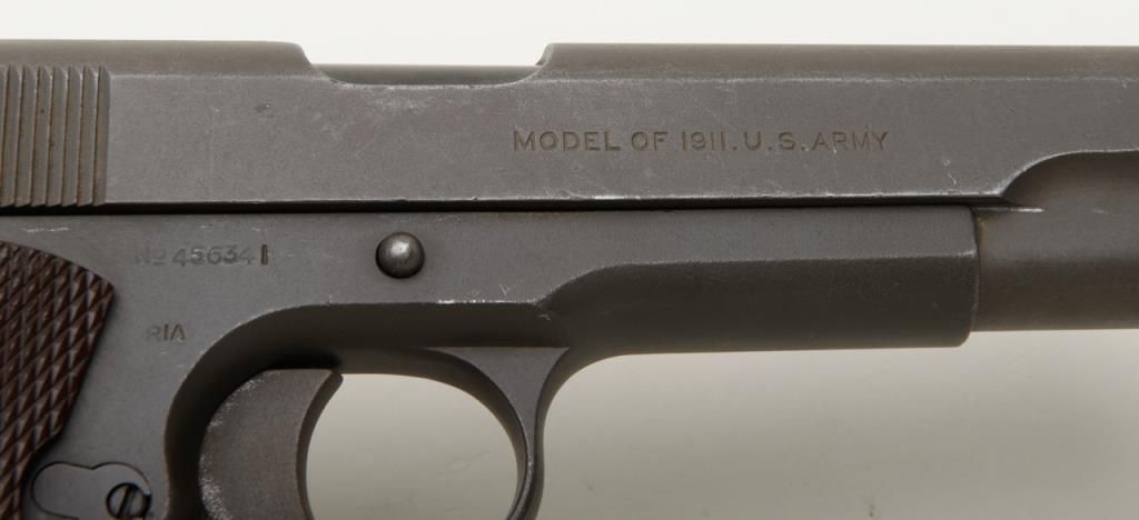 Colt Model of 1911 parkerized for World War II