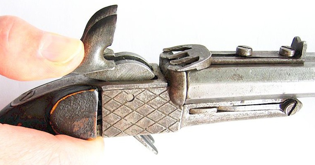 Double barrel boxlock pinfire pistol