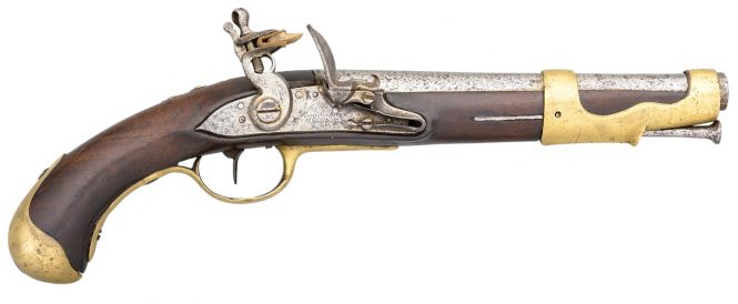 French flintlock pistol model of 1763/66 Manufacture de Charleville