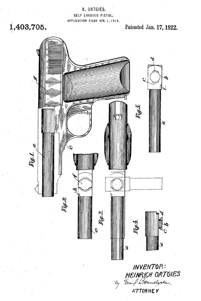 Ortgies pistol Patent