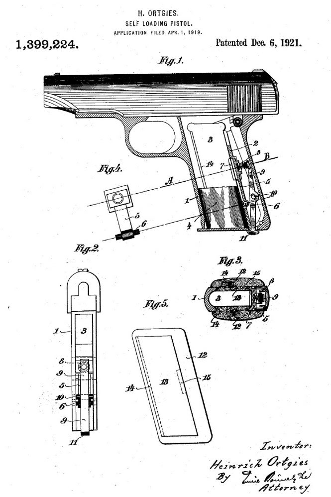 Ortgies pistol Patent