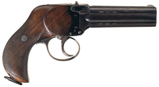 Charles Lancaster Four Barreled Pistol in 380 CF