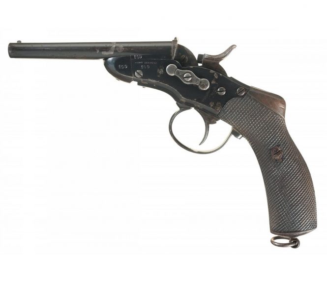 Nagant Model 1877 Gendarmerie Rolling Block Double Barrel Pistol