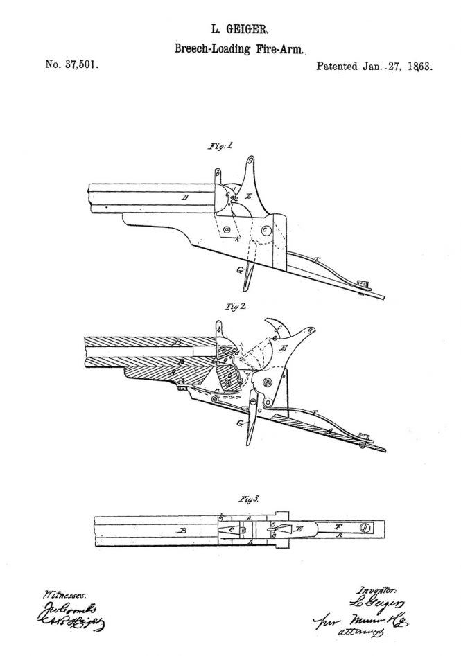 Patent 27. Januar 1863 Leonhard Geiger