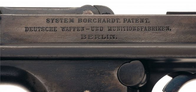 Borchardt Construktion 1893 Pistol marking
