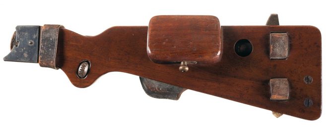 Borchardt C93 Pistol with the walnut stock/leather holster