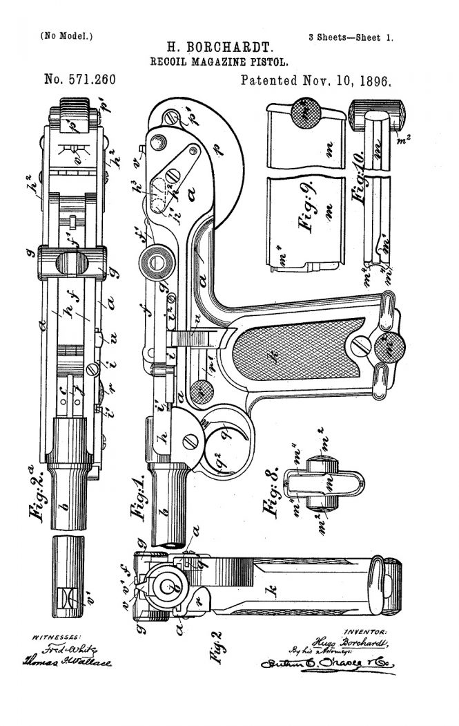 Patent Borchardt C93 Pistol