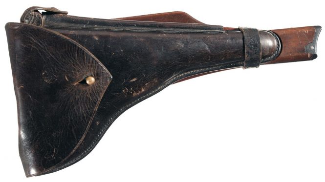Navy Luger Pistol stock and holster
