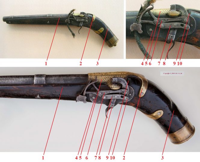Ceylon automatic pan-cover matchlock pistol