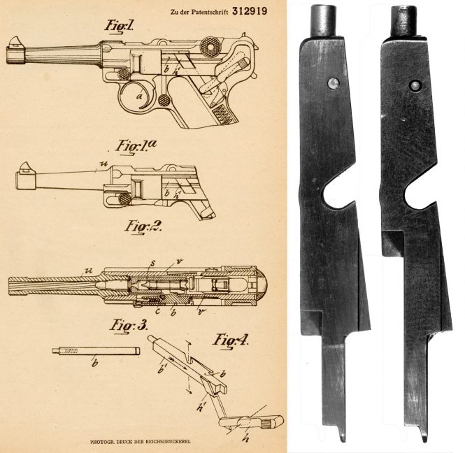 Luger’s patent for the new pattern sear bar, DRP 312 919 of 1 April 1916