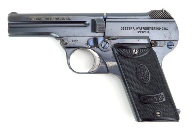 Steyr-Pieper Pistol 7.65mm Early production