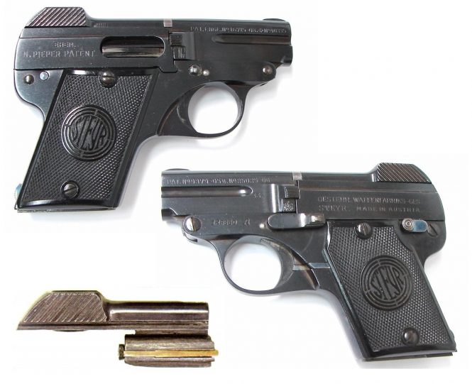 Steyr-Pieper Pistol Model 1909 A third series with extractor