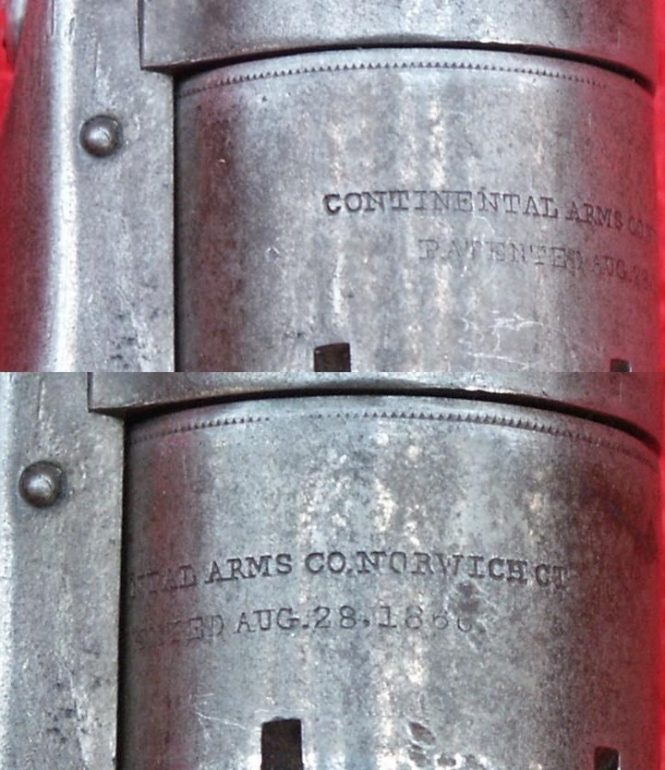 Continental Arms Ladies Companion Pepperbox marking