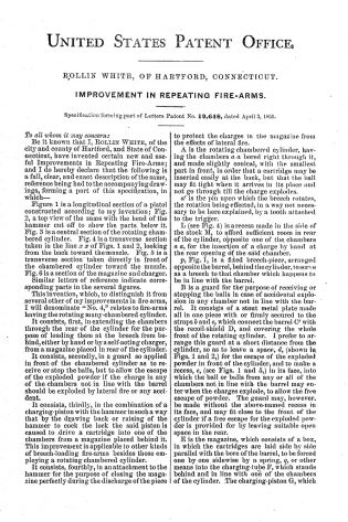 Rollin White Patent №12648 Apr. 3, 1855