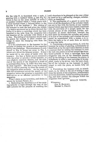  Rollin White Patent №12648 Apr. 3, 1855