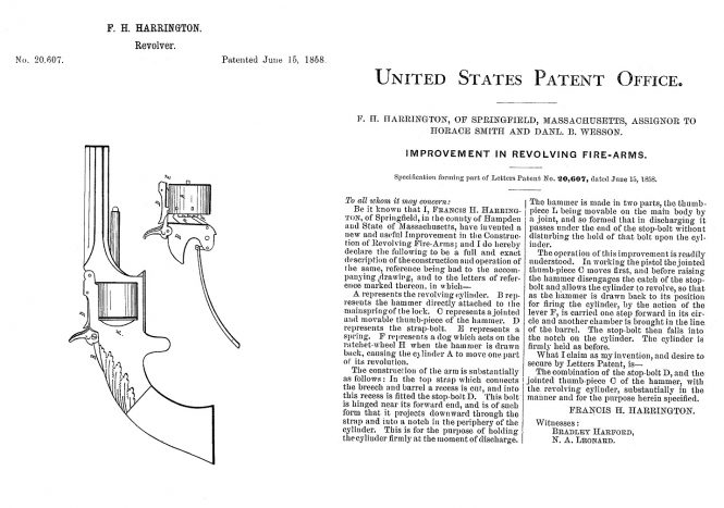 June 15, 1858, Francis H. Harrington US Patent №20607