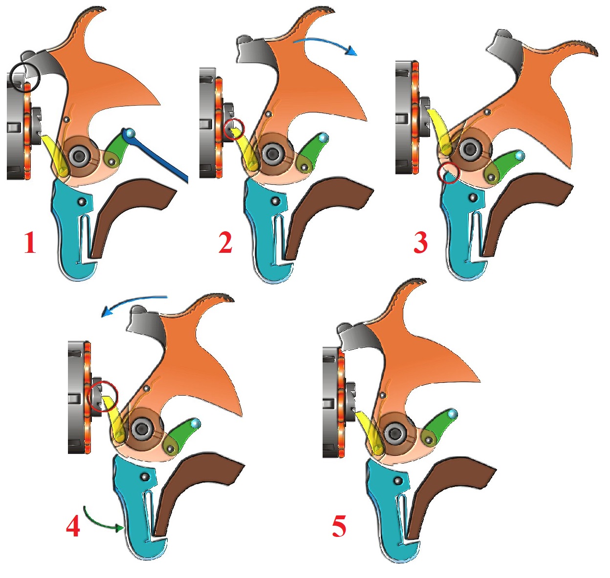 Курок револьвера схема