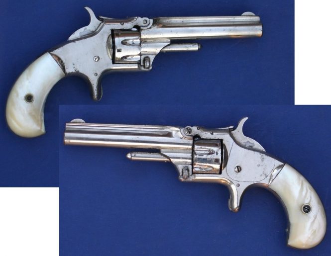 Smith & Wesson Model №1 Third Issue Revolver Nickel finish and perl grips